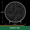 Round Backdrop Stand Arch Hoop Mesh Wedding Party Photo Metal Frame Circle Balloon Flower Decoration Holder 2M White