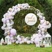 Round Backdrop Stand Arch Mesh Hoop Wedding Photo Party Metal Frame Circle Balloon Flower Decoration Holder 2M Gold