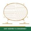 Round Backdrop Stand Arch Mesh Hoop Wedding Photo Party Metal Frame Circle Balloon Flower Decoration Holder 2M Gold