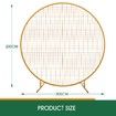 Round Backdrop Stand Arch Mesh Hoop Wedding Photo Party Metal Frame Circle Balloon Flower Decoration Holder 2M Gold