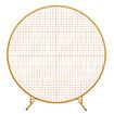 Round Backdrop Stand Arch Mesh Hoop Wedding Photo Party Metal Frame Circle Balloon Flower Decoration Holder 2M Gold
