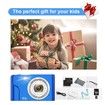 Digital Camera,1080P 48MP Camera with 32GB SD Card,2.4 Inch Digital Camera with 16X Digital Zoom,Compact Mini Camera (Blue)