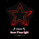 Three Colour Christmas Star Light Display with Controller - 6m