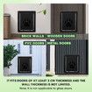 Dog Pet Cat Door Screen Flap Large Magnetic 2 Way Lockable Panel Safe Brushy Security Wooden Wall ABS Black