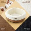 Heated Dog Cat Bed Pet Puppy Kitten Heater Washable Calming Heating Warmer Indoor Warming Comforting Nest 41x41x16cm