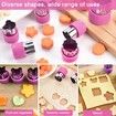 37 Pcs Sandwich Cutter, Sealer Kids DIY Lunch Box Accessories Vegetable Fruit Cookie Cutters with Food Picks Brush