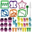 37 Pcs Sandwich Cutter, Sealer Kids DIY Lunch Box Accessories Vegetable Fruit Cookie Cutters with Food Picks Brush