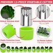32 PCS Sandwich Bread Cutters Set for Kids,Metal Cookie Cutter Set, Food Grade Pick Forks,Christmas Star Vegetable Fruit Molds for Kids Box Lunch