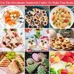 32 PCS Sandwich Bread Cutters Set for Kids,Metal Cookie Cutter Set, Food Grade Pick Forks,Christmas Star Vegetable Fruit Molds for Kids Box Lunch