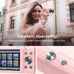 Digital Camera Auto Focus 2.7K Vlogging Camera HD 48MP 16X Digital Zoom Camera with 32G Memory Card,Portable Mini Compact Camera (Pink)
