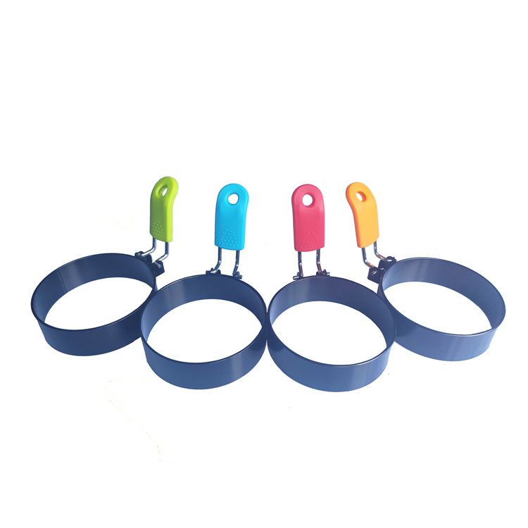 Nonstick Egg Rings Set of 4 Round Crumpet Ring Mold Shaper for English Muffins Pancake Cooking Griddle Grill Accessories Breakfast Sandwich Burger