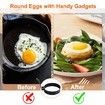 Nonstick Egg Rings Set of 4 Round Crumpet Ring Mold Shaper for English Muffins Pancake Cooking Griddle Grill Accessories Breakfast Sandwich Burger