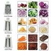 Rotary Cheese Grater and Shredder Vegetable Cutter 5 in 1 multifunctional Manual Mandoline Slicer for Home Use, Nuts Grinder