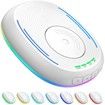 Mouse Jiggler Undetectable Mouse Mover Device with Timer,ON/Off Switch,RGB Breathing Light Mouse Wiggler for Prevent Computer Laptop Screen Sleep (White)