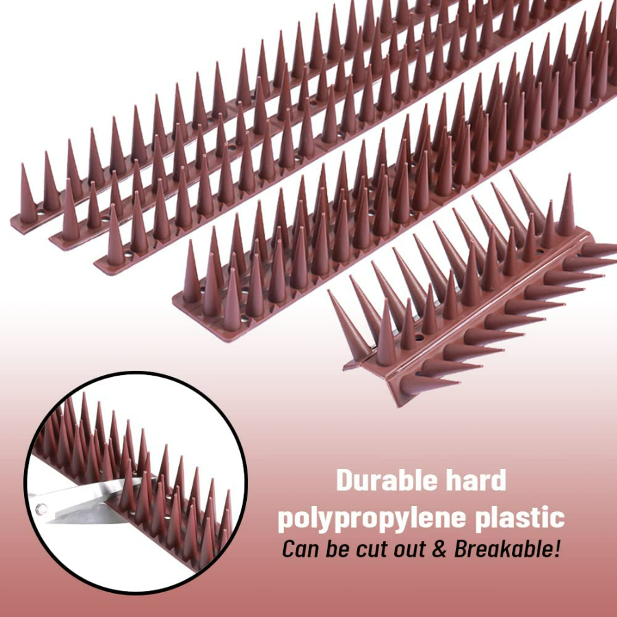 12Pcs Bird Spikes Pigeon Squirrel Spike Strips for Cat Raccoon Animals Repellent to Keep Off
