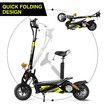 Off Road Electric Scooter E-scooter Auswheel Motorised Foldable Bike Commuting Vehicle 1600W with Seat Disc Brake