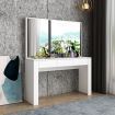 White Dressing Table Vanity Makeup Bedroom with Big Mirror Dresser Modern Wooden Furniture Drawers Storage