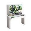 White Dressing Table Vanity Makeup Bedroom with Big Mirror Dresser Modern Wooden Furniture Drawers Storage