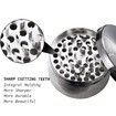 Spice Grinder 2.5 Inch Magnetic Cover Herb Silver Kitchen Pollen Crusher Portable Gadgets Cooking Dinner