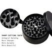 Spice Grinder 2.5 Inch Magnetic Cover Herb Black Kitchen Pollen Crusher Portable Gadgets Cooking Dinner