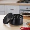 Spice Grinder 2.5 Inch Magnetic Cover Herb Black Kitchen Pollen Crusher Portable Gadgets Cooking Dinner