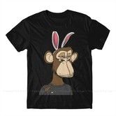 XL Funny Chic BAYC NTF T-Shirt Natural fiber fabrics neck Shirt Fashion Short Sleeve 175-180cm 90kg