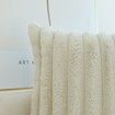 Faux Fur Plush Decorative Throw Pillow Covers Couch Cushion Case Soft Fluffy Pillowcases (Beige,2 Pack,18x18 Inch)