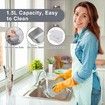 Electric Lunch Box Food Heater,Electric Heating Lunch Boxes,1.5L Removable 304 Stainless Steel Container,with Fork & Spoon (white)