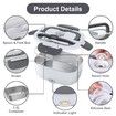Electric Lunch Box Food Heater,Electric Heating Lunch Boxes,1.5L Removable 304 Stainless Steel Container,with Fork & Spoon (white)