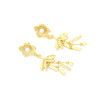 Bohemian-style Long Metal Flower Tassel Earrings Gold-colored Floral Pierce Stud