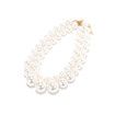 Double-Layered Pearl Collarbone Chain, Baroque Style Imitate faux Pearl Necklace