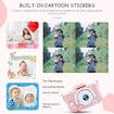 Kids Camera 1080P HD Digital Video Cameras with 32GB SD Card Mini Rechargeable Toddler Toys Camera for 3-12 Years Girls Best Gifts for Kids (Pink)