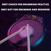 Smart Electronic Drum Pad with Display Metronome Speed Vocal Count Rechargeable-Black