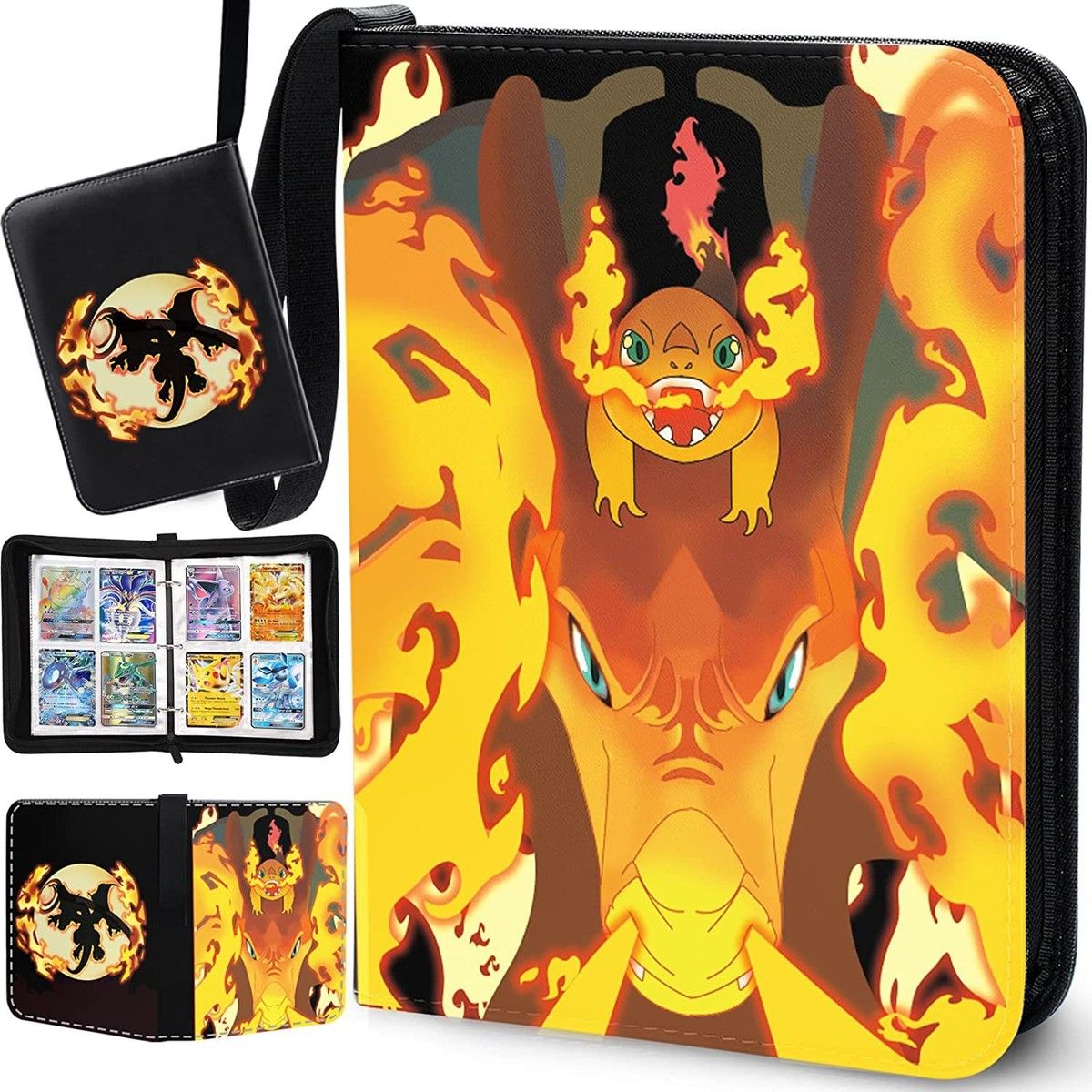 400cards Sport Pokemon Cards PU Leather Album Book Cartoon Anime Game Card EX GX Collectors Folder Holder 8 Pockets 50 pages