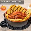 Silicone Trivet Mats - 4 Heat Resistant Pot Holders,Multipurpose Non-Slip Hot Pads (Black)