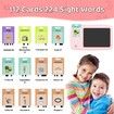 Talking Flash Cards with LCD Writing Tablet 224 Sight Words Montessori Educational Toys for Kids Age 3+(Yellow)