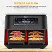 Hot Air Fryer Grill Grate Dehydrate Rack Compatible with Ninja Dual Airfryer with 3 Layers