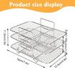 Hot Air Fryer Grill Grate Dehydrate Rack Compatible with Ninja Dual Airfryer with 3 Layers