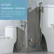 Handheld Bidet Sprayer Adjustable Water Pressure Control with Bidet Hose,Stainless Steel Brushed Nickel Cloth Diaper Bidet Toilet Sprayer (2 Pack)