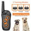 Dog Training Collar for 2 Dogs,IPX7 Waterproof Shock Collar with Remote Range 1300ft,3 Training Modes,Beep,Vibration,Shock,Rechargeable Electric Shock Collar