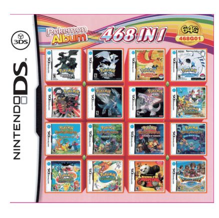 468 in 1 Game Cartridge Game Cartridge Games Pack Card for DS, NDSL, NDSi