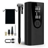 Tire Inflator Portable Air Compressor 6000 mAh Electric Air Pump for Car Tires-150 PSI Tire Pump Cordless Tire Inflation with Pressure Gauge Emergency Light (Black)