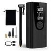Tire Inflator Portable Air Compressor 6000 mAh Electric Air Pump for Car Tires-150 PSI Tire Pump Cordless Tire Inflation with Pressure Gauge Emergency Light (Black)