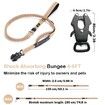 Heavy Duty Bungee Dog Leash Tactical Reflective Shock Absorbing Leashes for Large Dogs