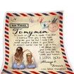 To My Mom Mother's Day GiftLove Your Daughter Letter Blanket Mat Gift （50x60in）