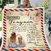 To My Mom Mother's Day GiftLove Your Daughter Letter Blanket Mat Gift （50x60in）