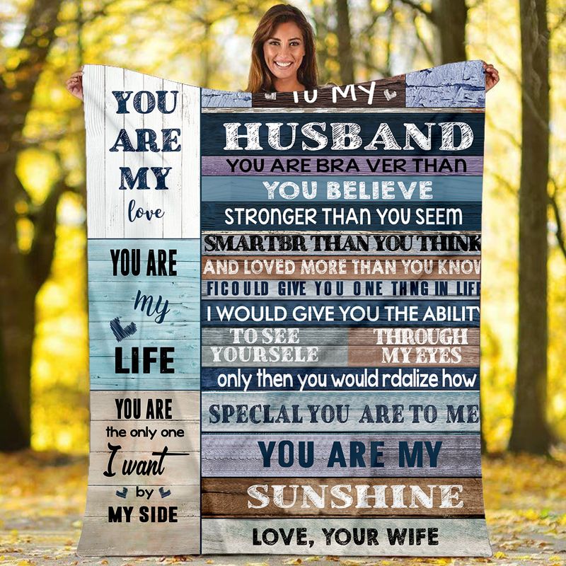 Fleece Blanket to My My Husband Anniversary Valentines Gifts for Husband Boyfriend, Blankets Gifts to My HusbandFlannel Blanket Gifts