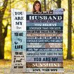 Fleece Blanket to My My Husband Anniversary Valentines Gifts for Husband Boyfriend, Blankets Gifts to My HusbandFlannel Blanket Gifts