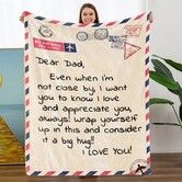 Gifts for Dad, to Dad Gifts from Daughter Son, Best Dad Gifts Ideas, Soft Throw Blanket, Dad Mother's Day Thanksgiving Day Birthday Gifts (50x60in)