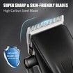 Hair Clippers T-Blade Trimmer Set with Charging Base Cordless 4 Adjustable Speeds Hair Barbe Kit-Black